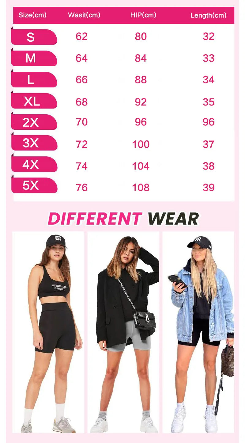 Biker Shorts Women with Pockets