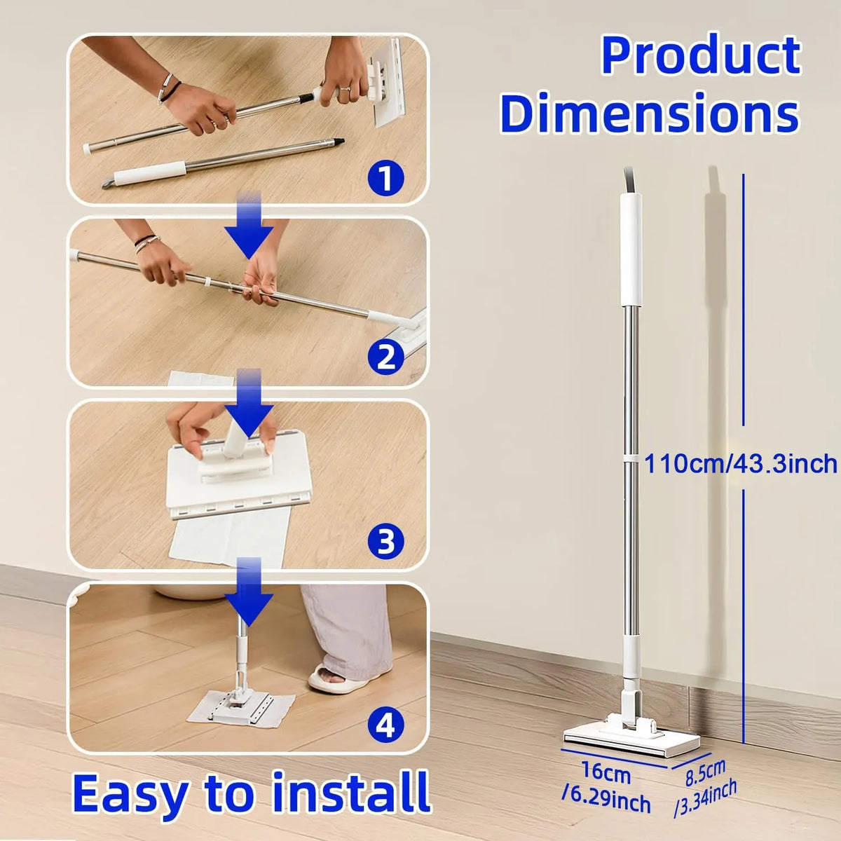 🔥HOT SALE🔥Use Any Old Cloth! The Smart Tooth-Grip Mop That Saves You Money. 💰👕