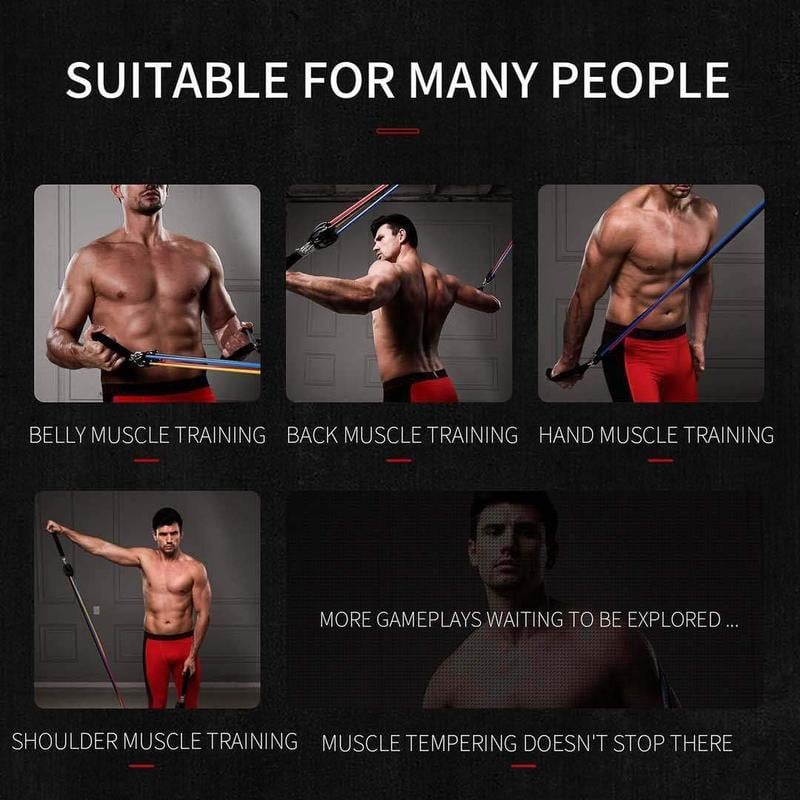 🎉🏋️‍♂️ 11-Piece Fitness Resistance Bands Kit – For Strength, Weight Loss & Home Training