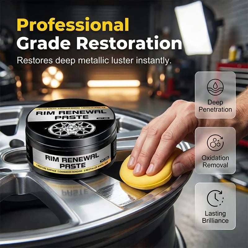 🎉🔥 Rim Renewal Paste — Restore, Polish & Protect Your Wheels Like a Pro (80g + Sponge)