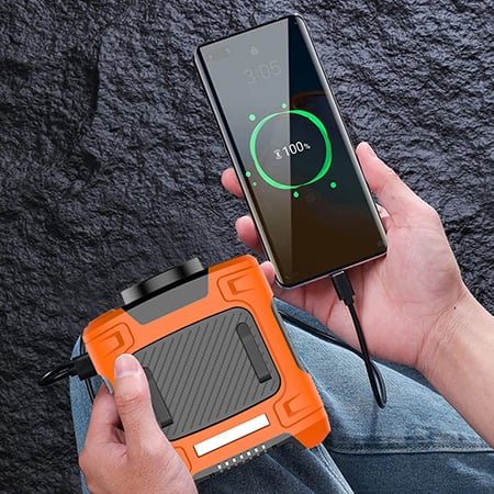 10000mAh Power Rechargeable Camping Fan for Outdoor