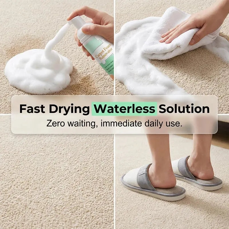 🔥HOT SALE🔥⏳ Limited Time Buy 2 Get 1 Free - 50% OFF! ✨Waterless Carpet Foam Stain Remover with Towel